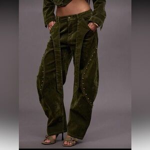 Olive Green Women's Pants